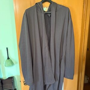 Gray Hooded Cape with Sleeves-medium weight